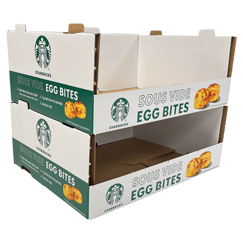 Two Starbucks Egg Bites Club Store Trays Stacked on Top of Each Other